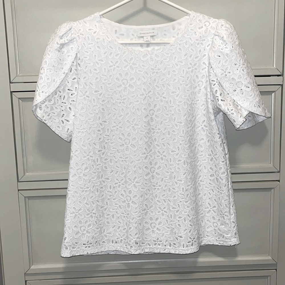 Business Casual White Floral Shirt